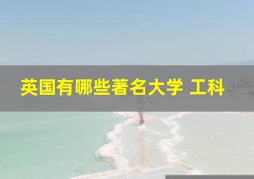 英国有哪些著名大学 工科